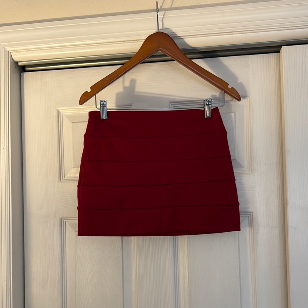 Love Culture Bold Red Mini Skirt